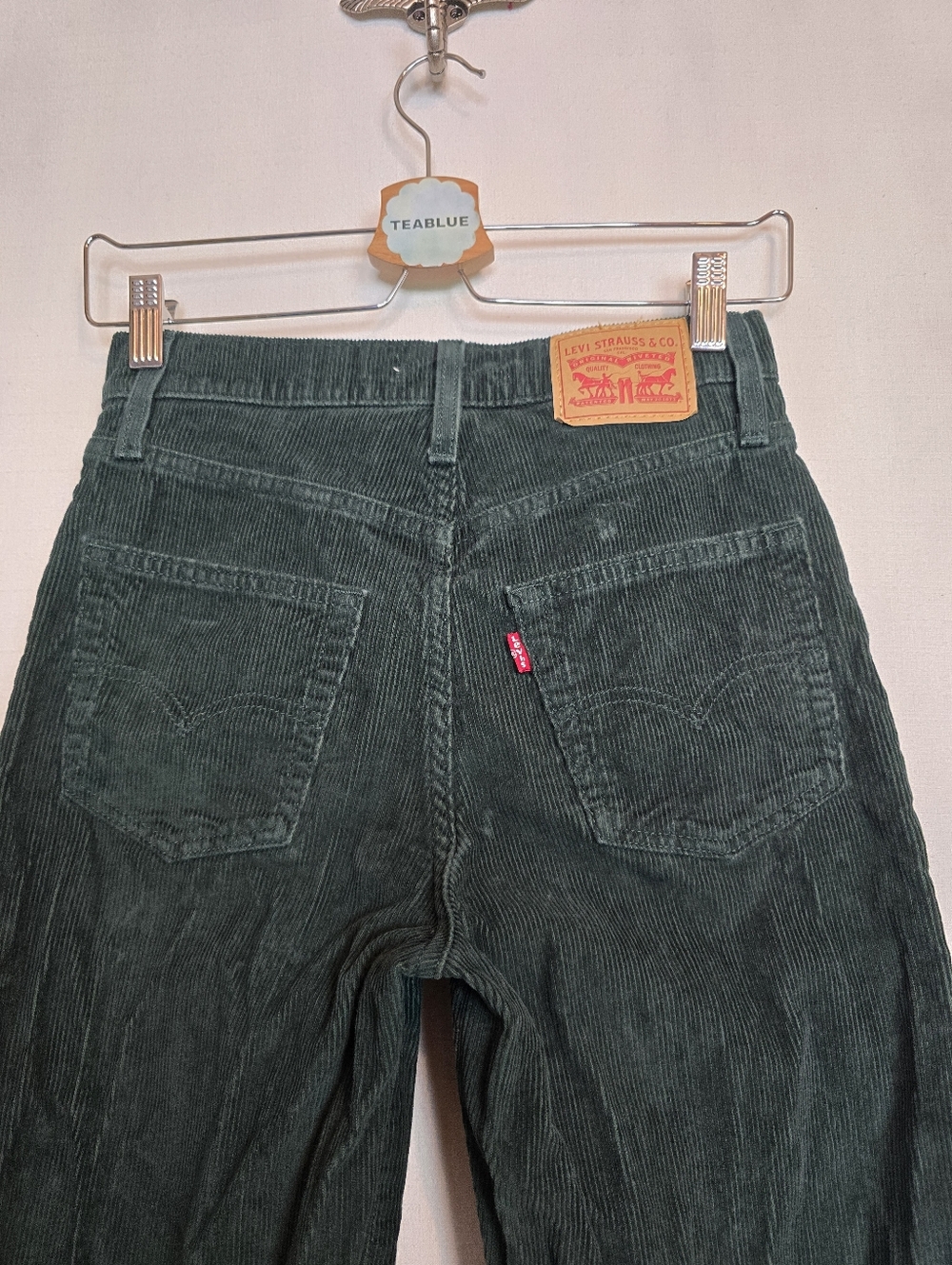 Levi's '94 24 Baggy Dad Jean A3510-0026 Dark Green Corduroy 24 - Picture 8 of 12